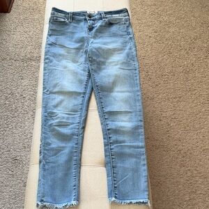 Revelry Girls Size 12 Light Blue Skinny Jeans with Frayed Hem (Stitch Fix)